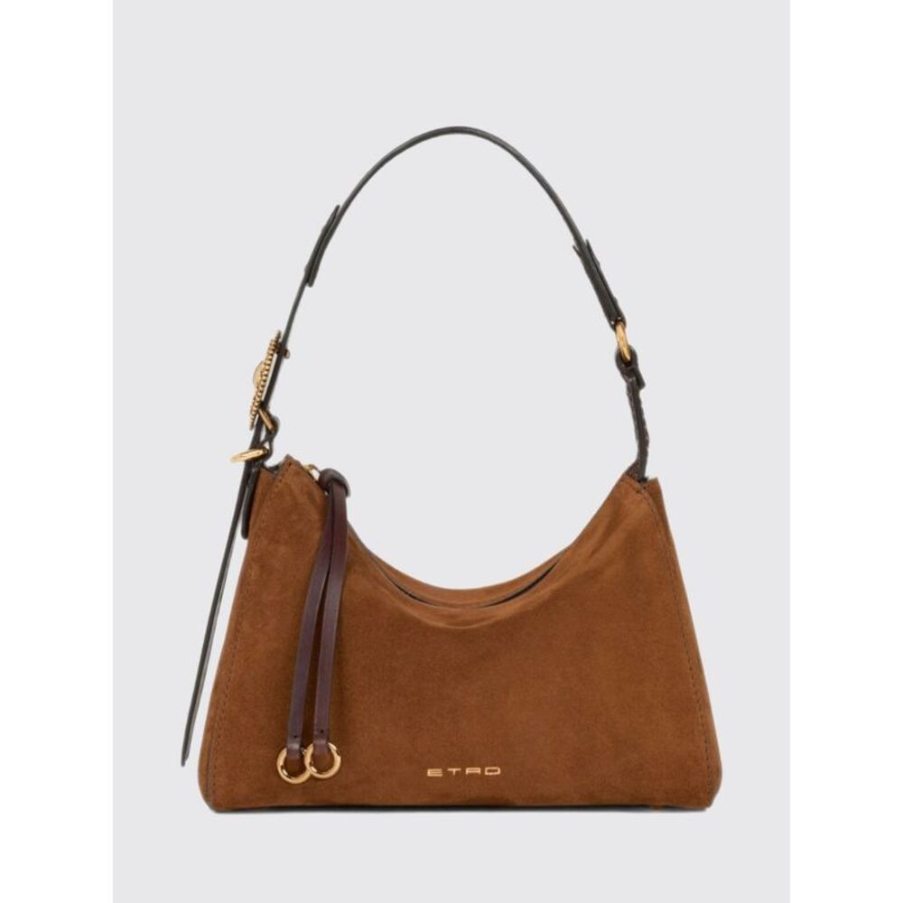 Etro Women Etro Rosette Suede Calfskin Mini Shoulder Bag With Logo